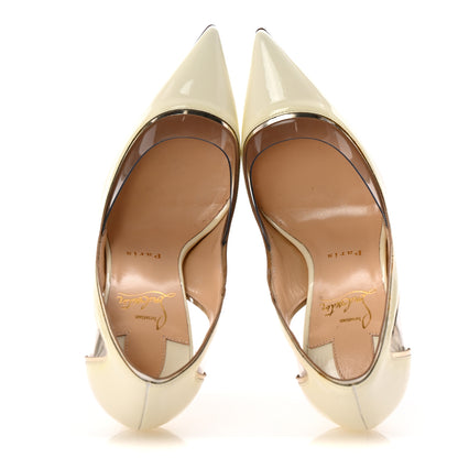 Christian Louboutin Patent PVC Specchio Cosmo 554 100 Pumps 38 Snow 2 of 10