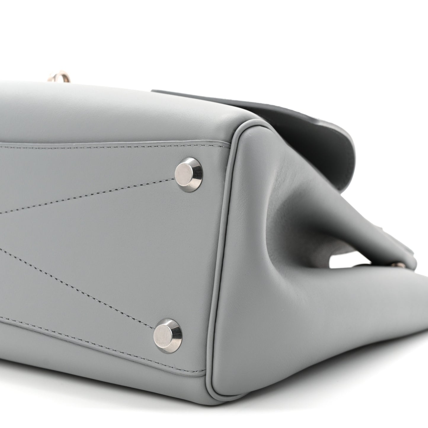 Smooth Calfskin Small Bel Air Carry All Bag Cloud Grey