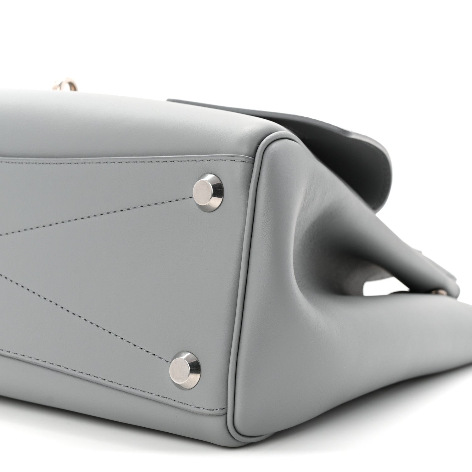 Balenciaga Smooth Calfskin Small Bel Air Carry All Bag Cloud Grey 9 of 9