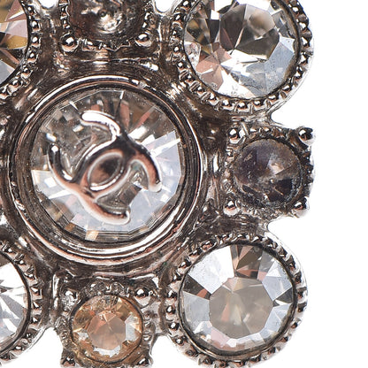 Chanel Crystal CC Earrings Silver 6 of 6