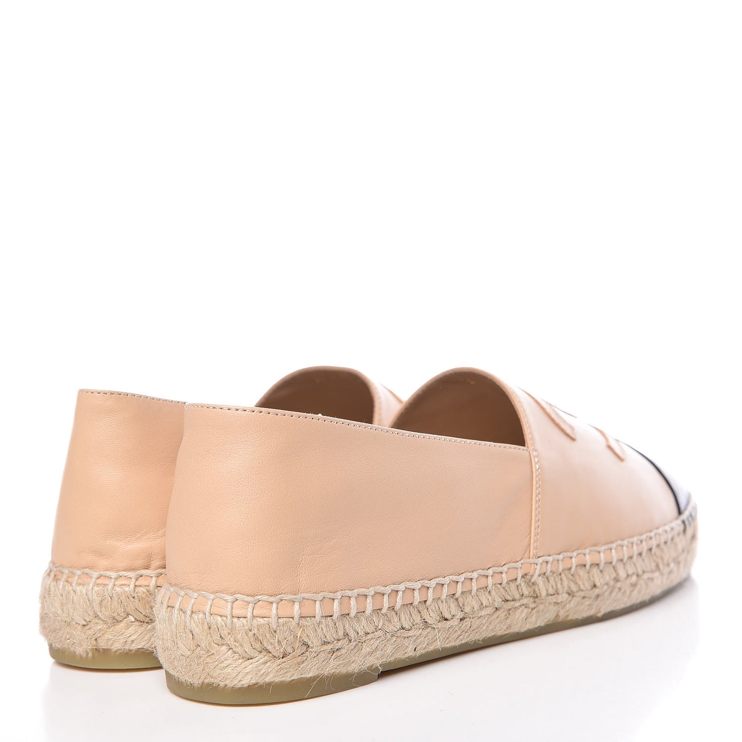 Lambskin CC Espadrilles 38 Beige Black