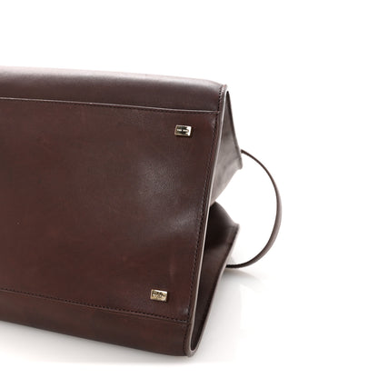 The Row Polished Saddle Calfskin Soft Margaux Belt 15 Burgundy 8 of 8