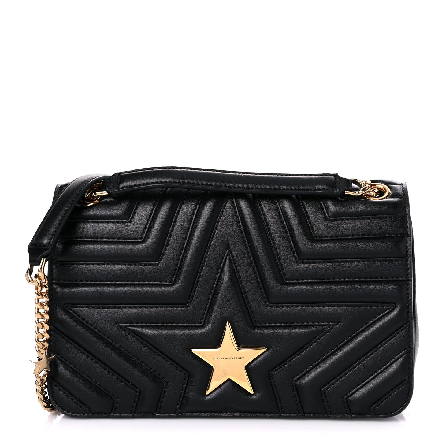 Alter Nappa Star Medium Flap Shoulder Bag Black