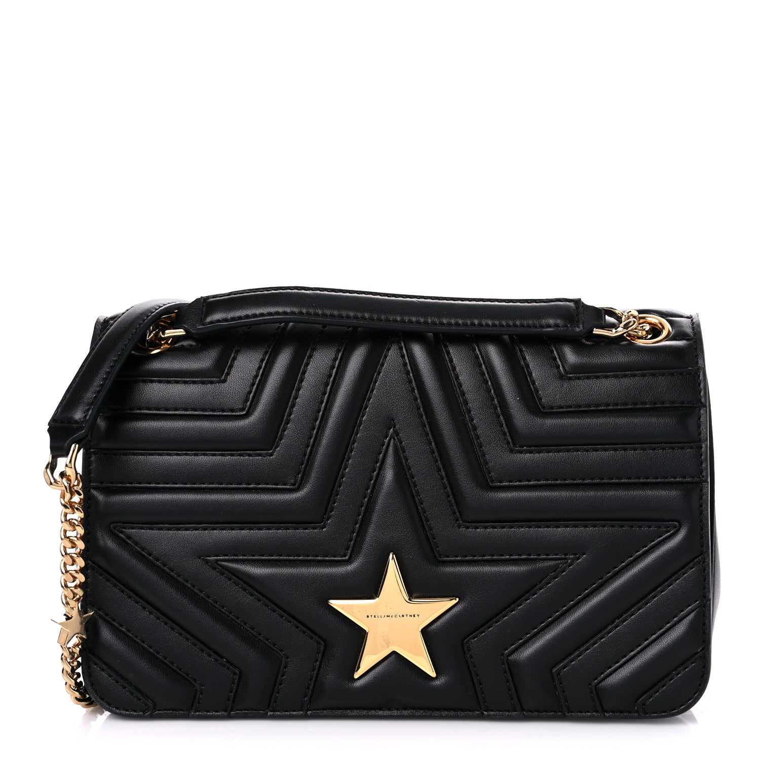 Stella McCartney Alter Nappa Star Medium Flap Shoulder Bag Black 1 of 11