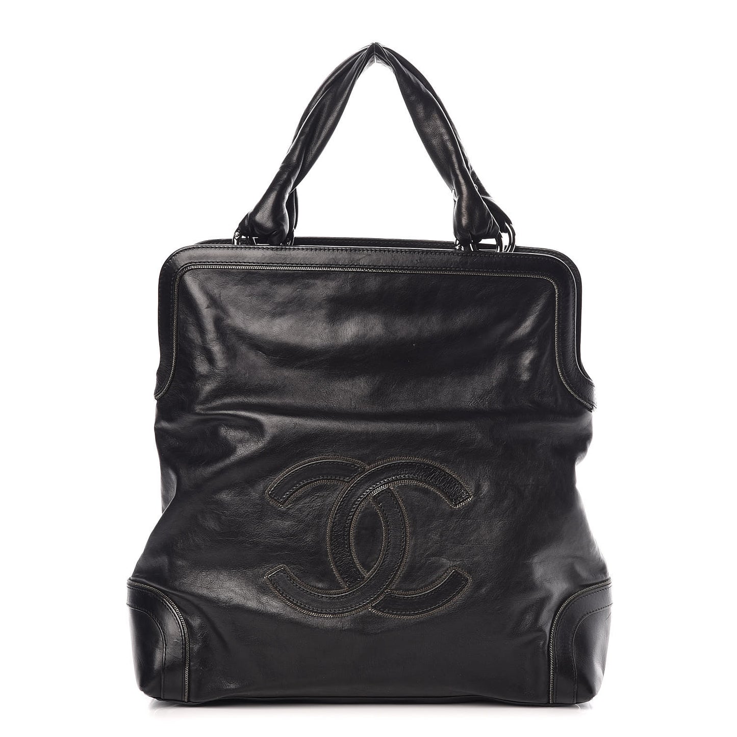 Calfskin Soho CC Shopper Tote Black