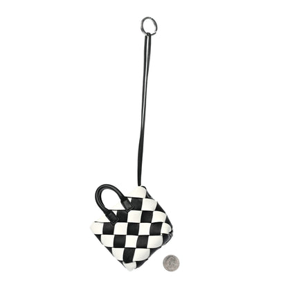 Bottega Veneta Nappa Intrecciato Maxi Cabat Bag Charm Black White 2 of 4