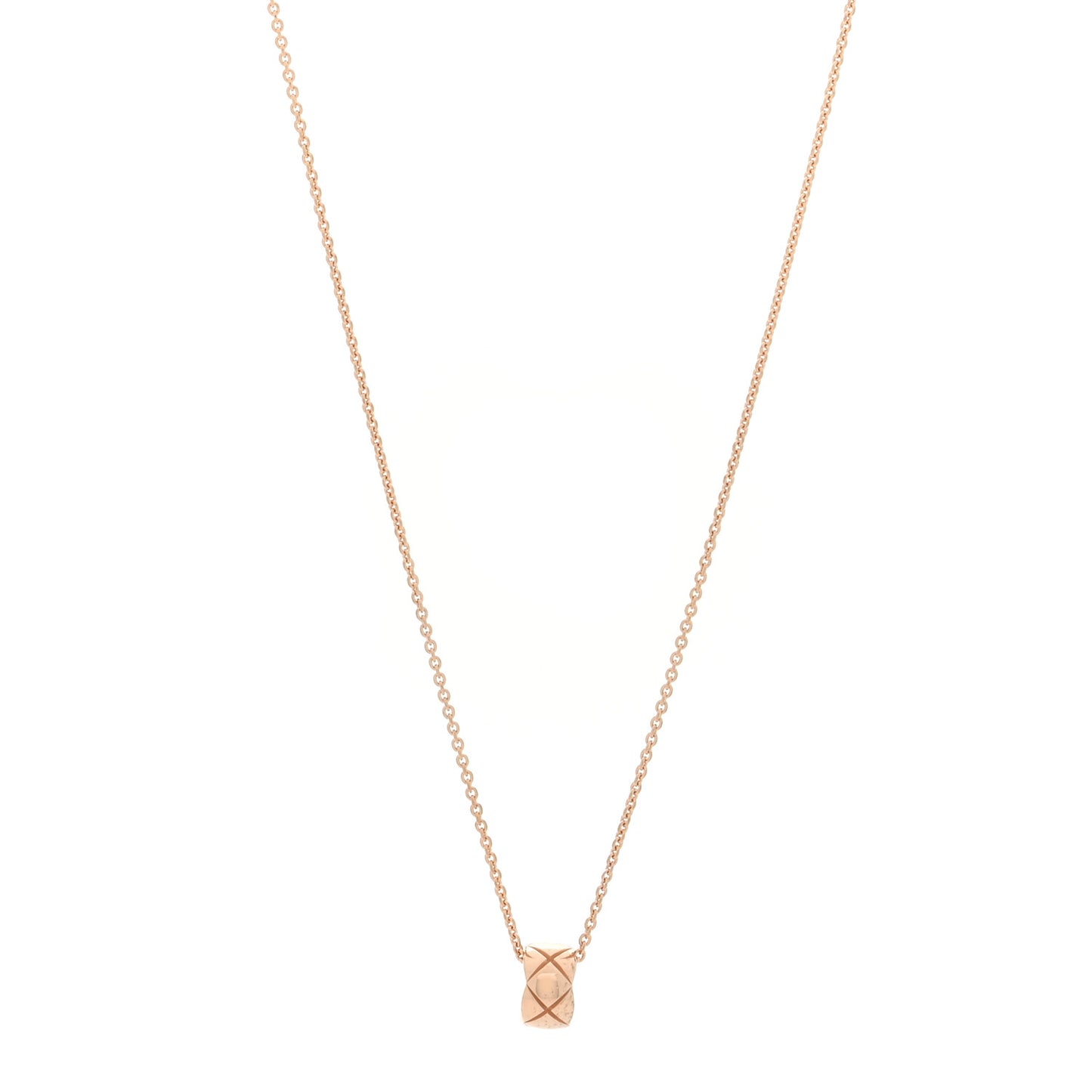 18K Beige Gold Coco Crush Round Pendant Necklace