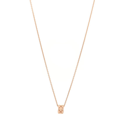 Chanel 18K Beige Gold Coco Crush Round Pendant Necklace 1 of 5