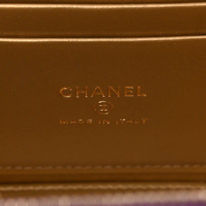 Chanel Lambskin Quilted Pearl Crush Small Vanity Case With Chain Purple 7 of 11
