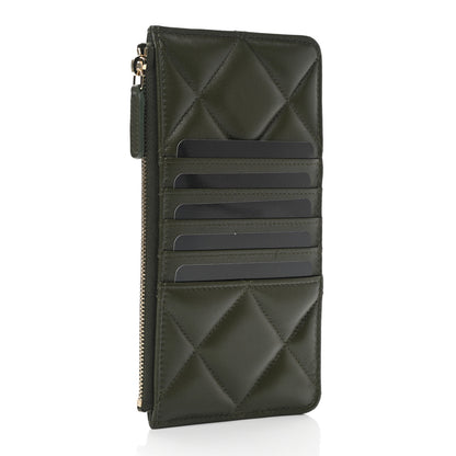 Chanel Lambskin Quilted Chanel 19 Phone and Card Holder Khaki 3 of 8