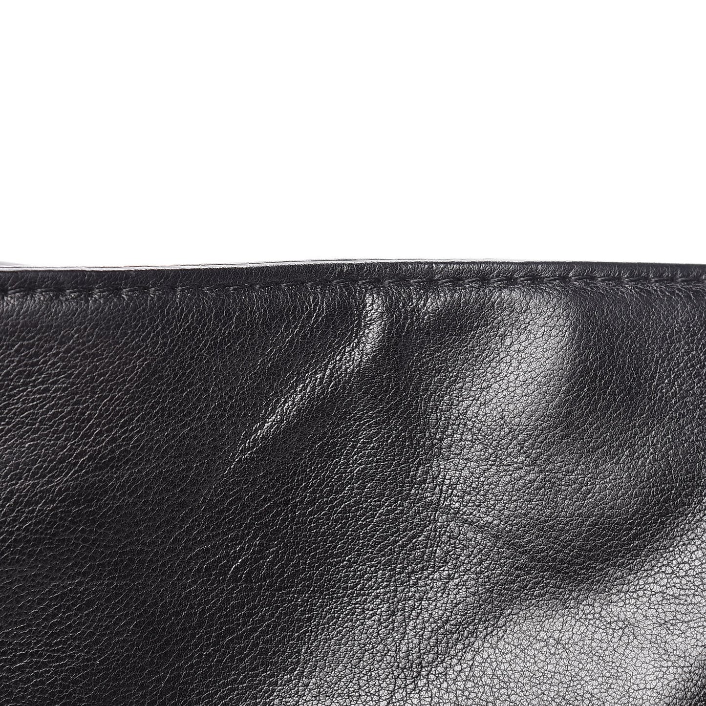 Calfskin Quilted Large Boy Flap Black