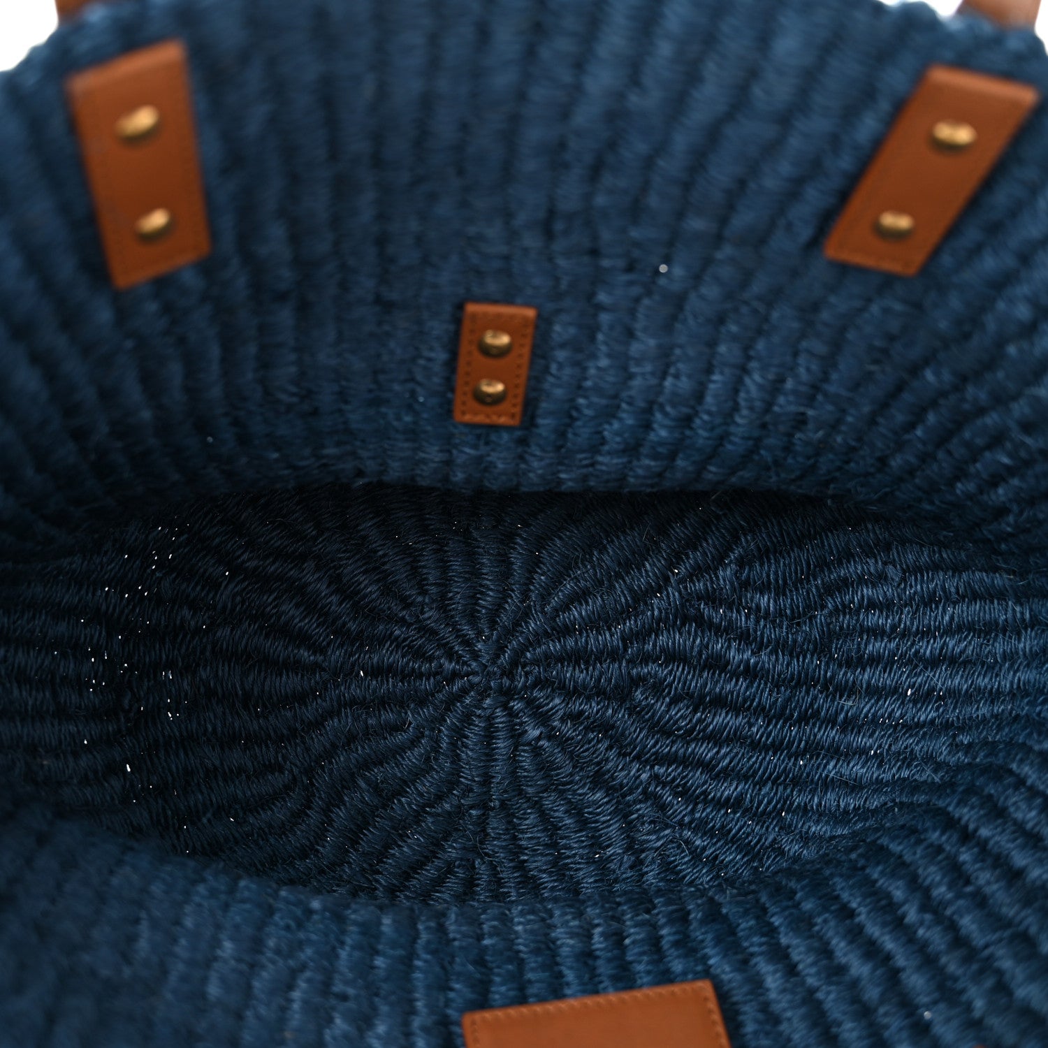 Saint Laurent Raffia Calfskin Small Panier Tote Blue 5 of 13