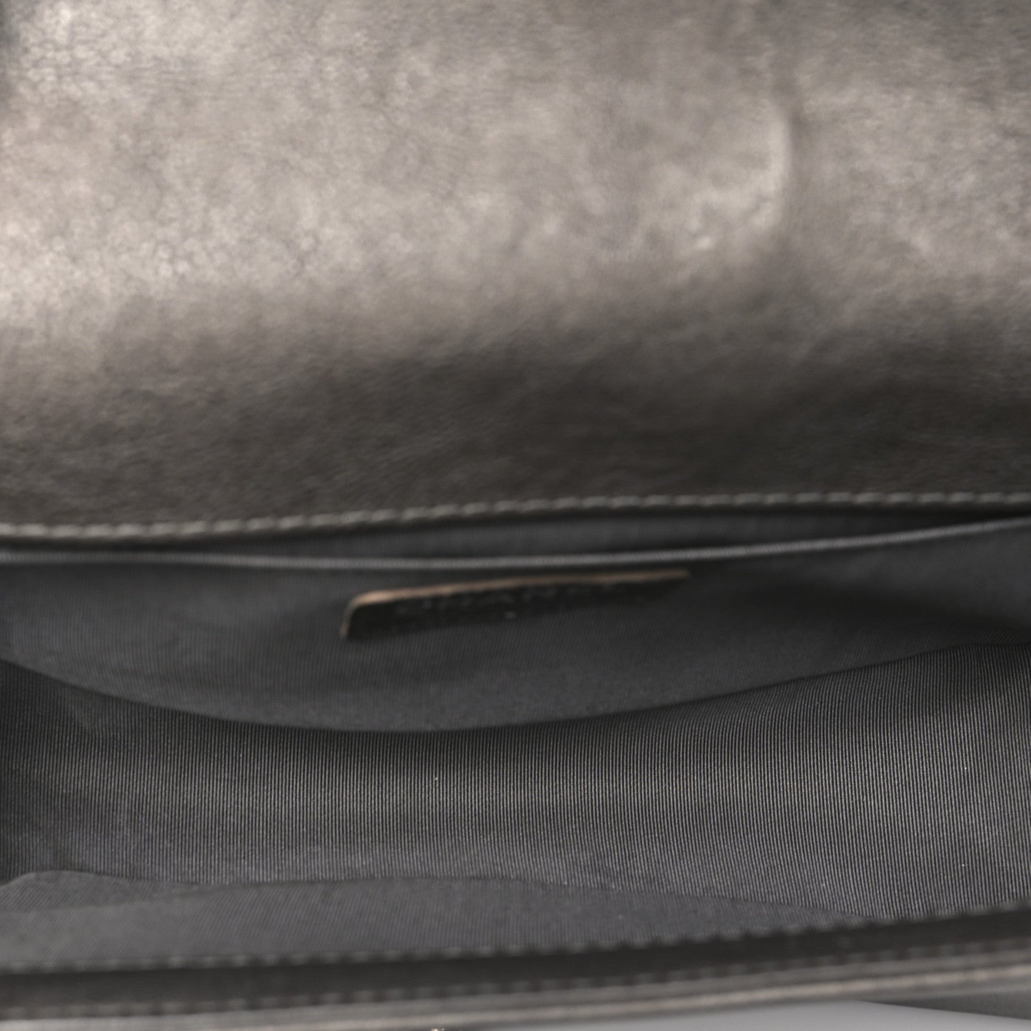 Chanel Metallic Calfskin Quilted Medium Boy Flap Dark Silver 5 of 11