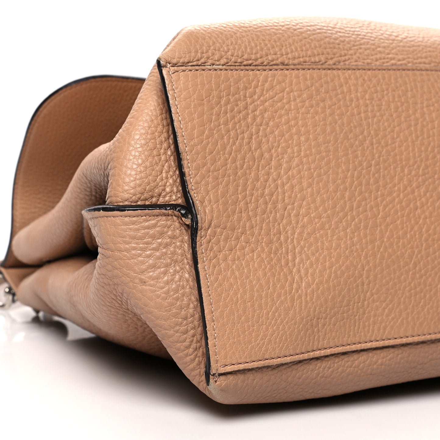 Cellarius Calfskin Large Bamboo Daily Top Handle Bag Camelia
