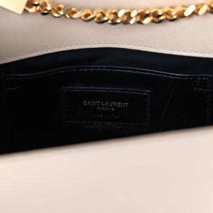 Saint Laurent Grain De Poudre Medium Monogram Kate Satchel Nude Powder 6 of 9