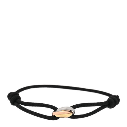 Cartier 18k Pink Yellow White Gold Trinity Adjustable Cord Bracelet Black 1 of 3