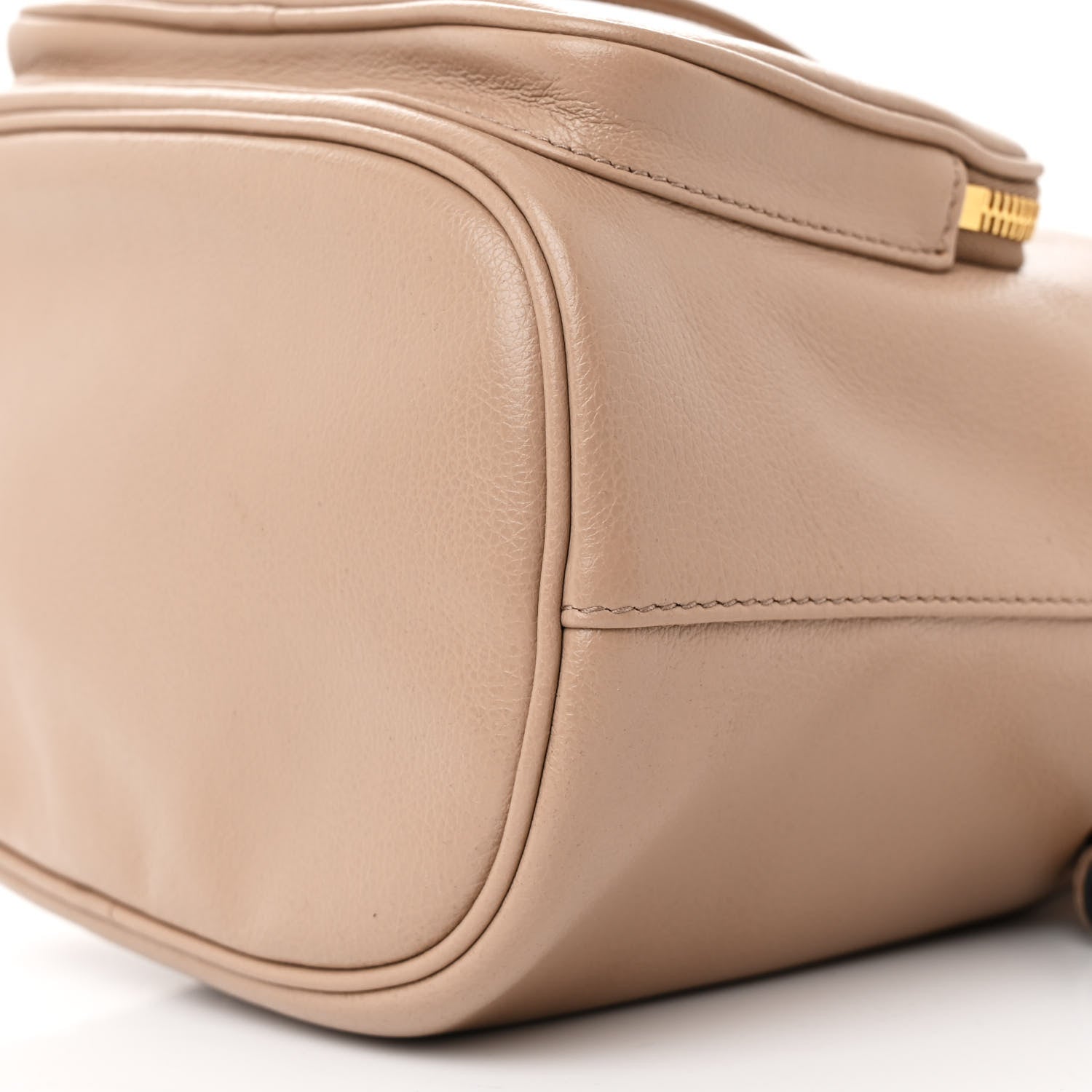 Prada Glace Calfskin Duet Logo Drawstring Shoulder Bag Cammeo 11 of 12