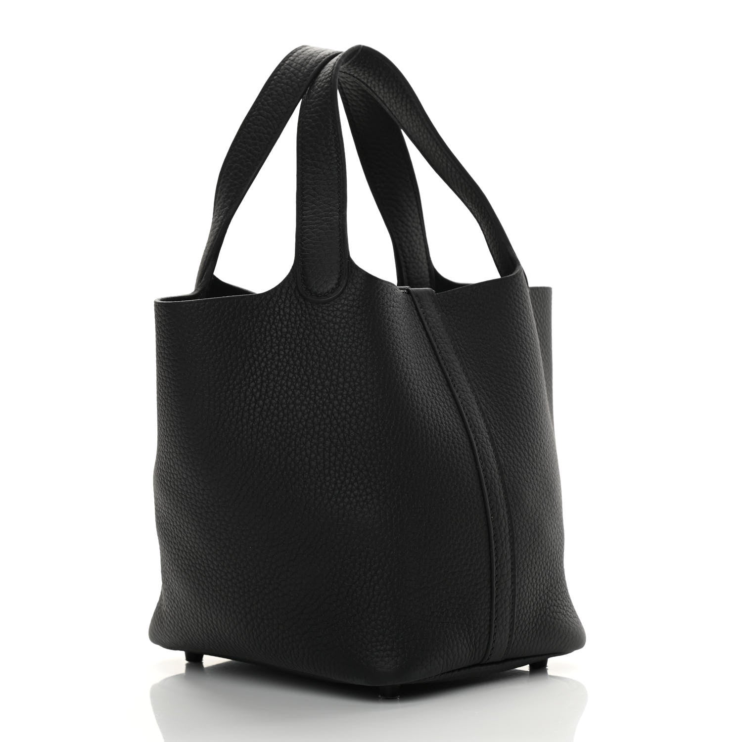 Hermes Taurillon Clemence Monochrome Picotin Lock 18 PM Black 3 of 12