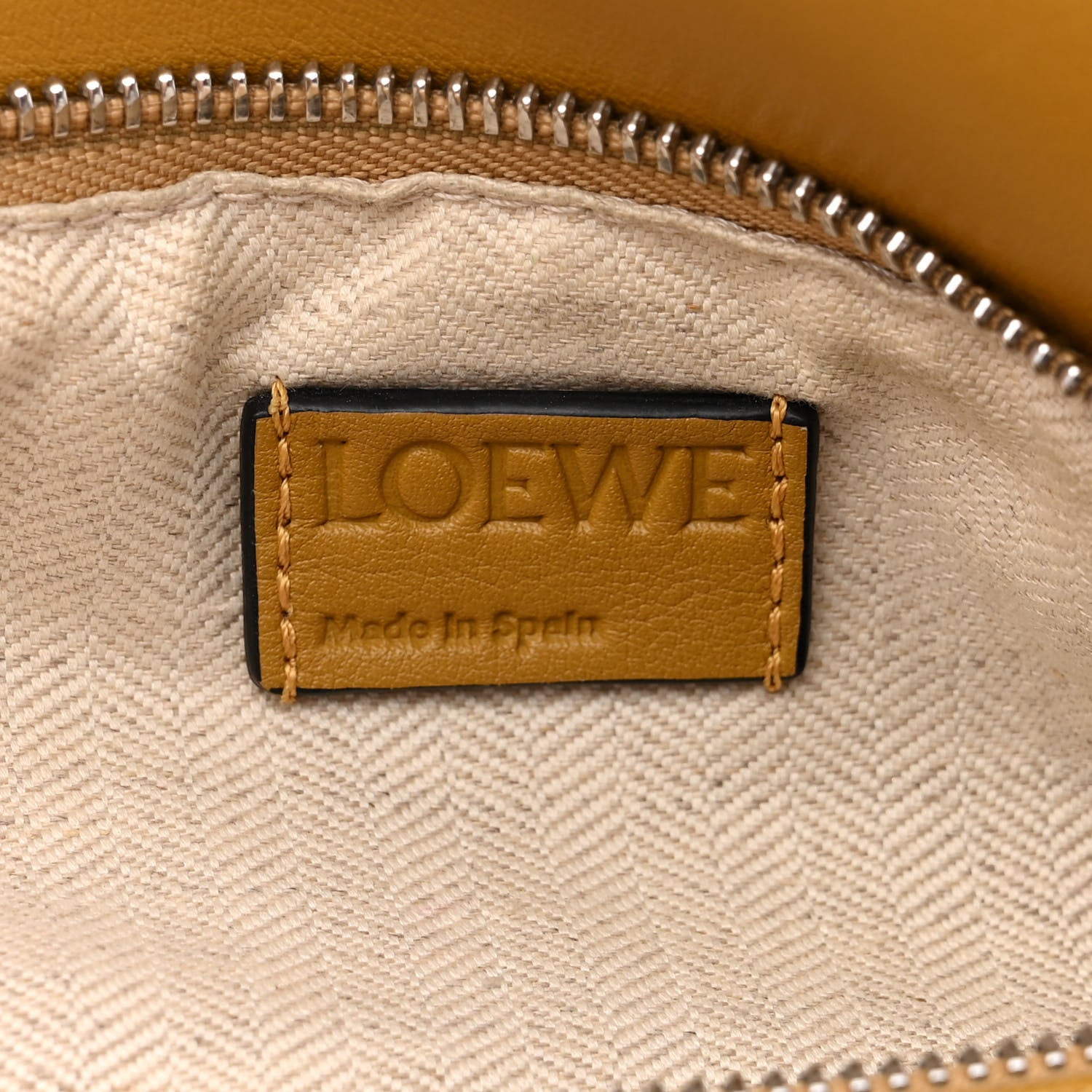 Loewe Grained Calfskin Small Puzzle Bag Ocre Yellow 6 of 13