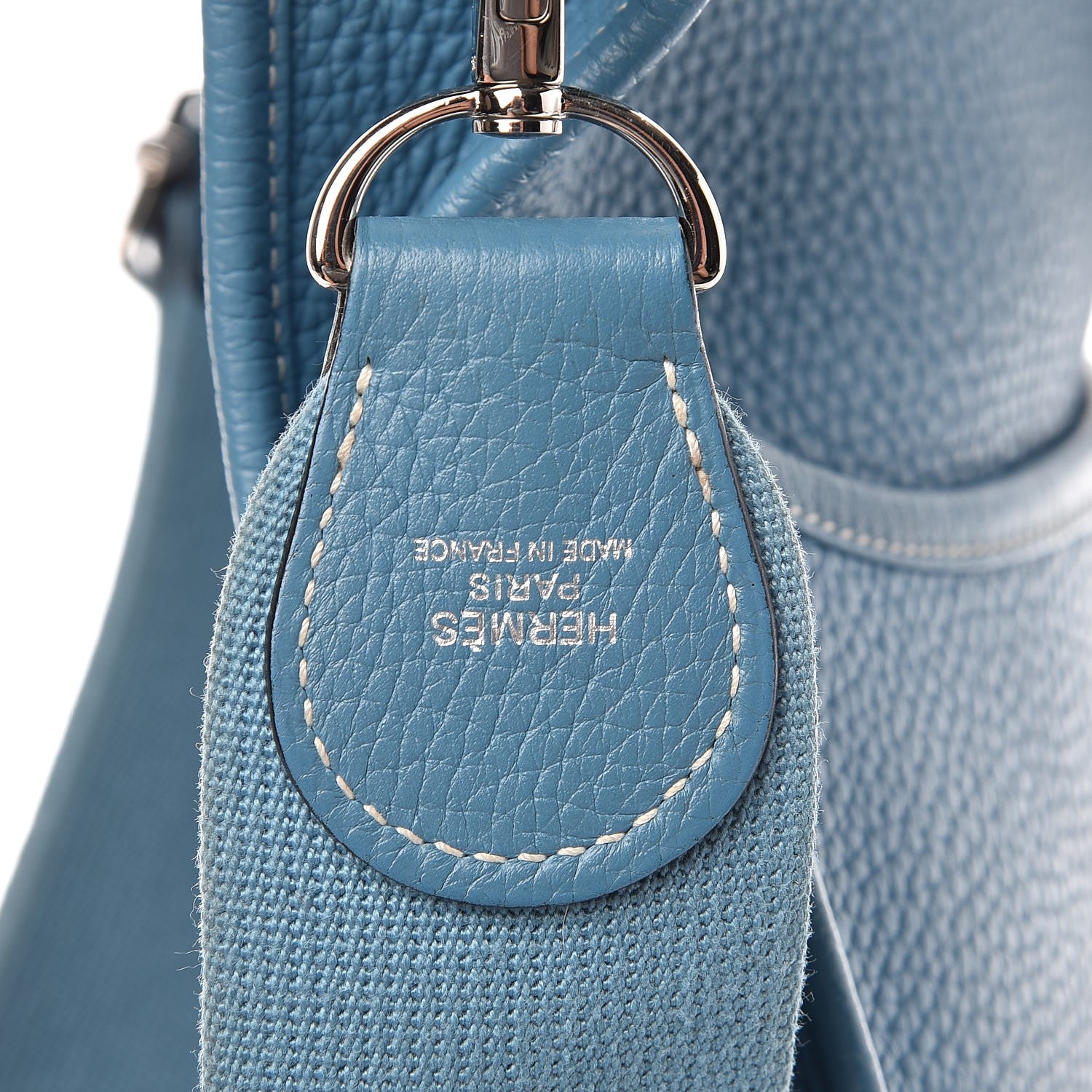 Hermes Taurillon Clemence Evelyne III PM Blue Jean 8 of 11