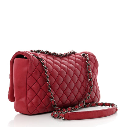 Chanel Iridescent Calfskin Small New Bubble Quilt Flap Fuchsia 3 of 12