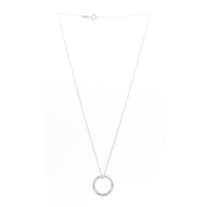 Tiffany Sterling Silver 1837 Circle Pendant Necklace 3 of 8