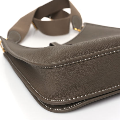 Hermes Taurillon Clemence Evelyne III PM Etoupe 8 of 9