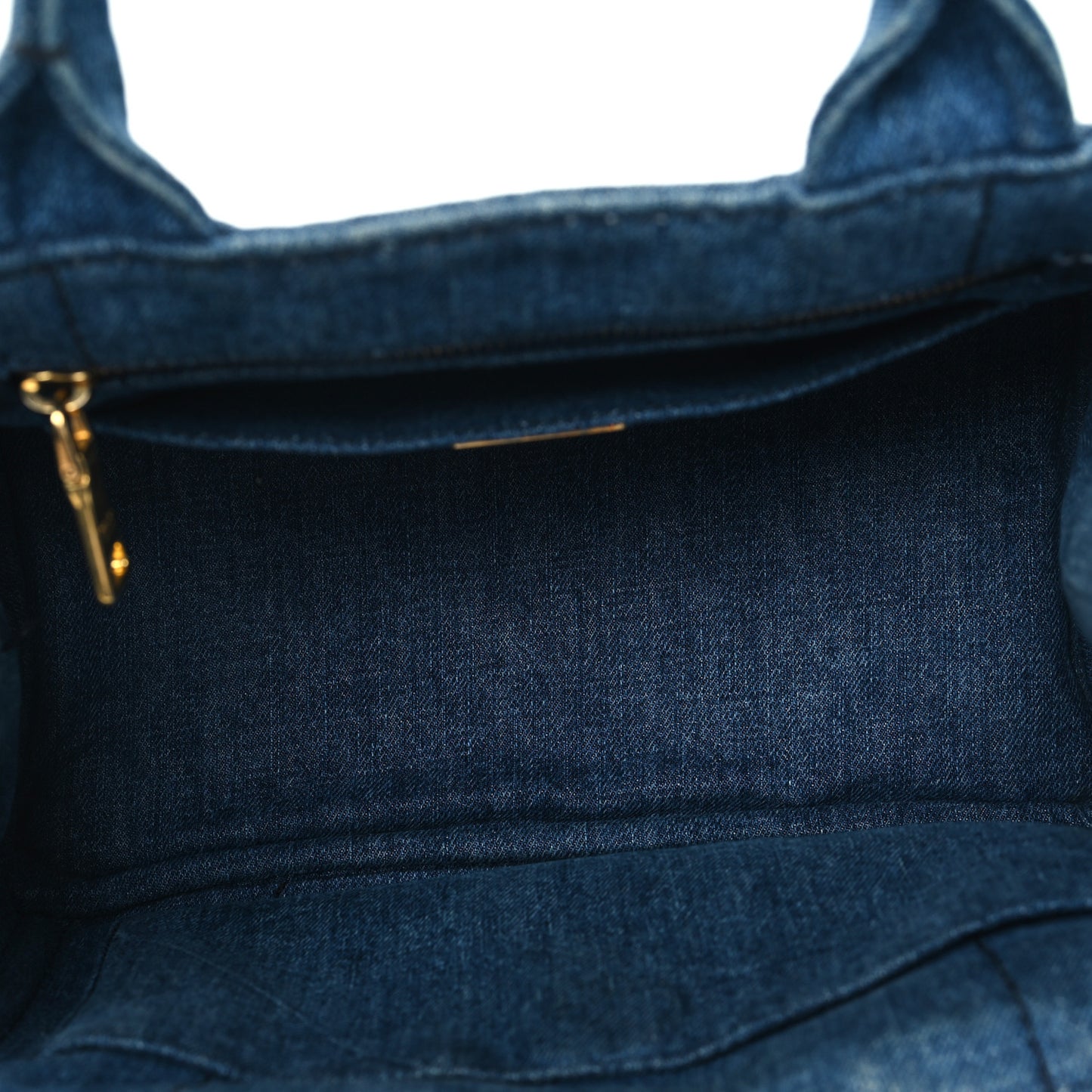 Denim Small Logo Tote Bleu