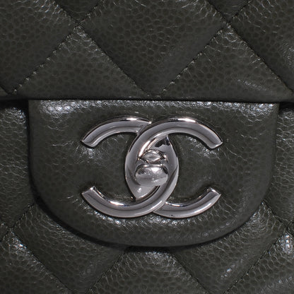 Chanel Caviar Maxi Double Flap Dark Green 5 of 8
