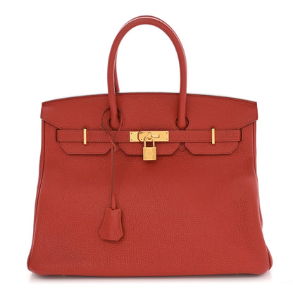 Hermes Togo Birkin 35 Rouge Casaque 1 of 9