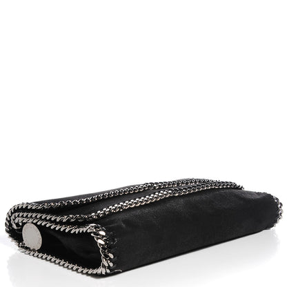 Stella McCartney Faux Leather Shaggy Deer Falabella Fold Over Clutch Black 4 of 6