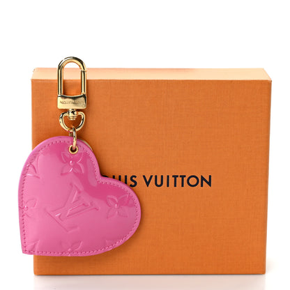 Louis Vuitton Vernis See Your Love Heart Key Holder Bag Charm Pink 4 of 4