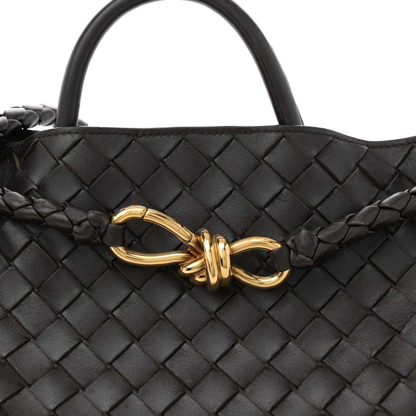 Nappa Intrecciato Medium Andiamo Shoulder Bag Fondant