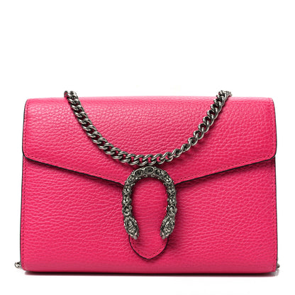 Gucci Dollar Calfskin Crystal Mini Dionysus Chain Wallet Box Pink 1 of 8