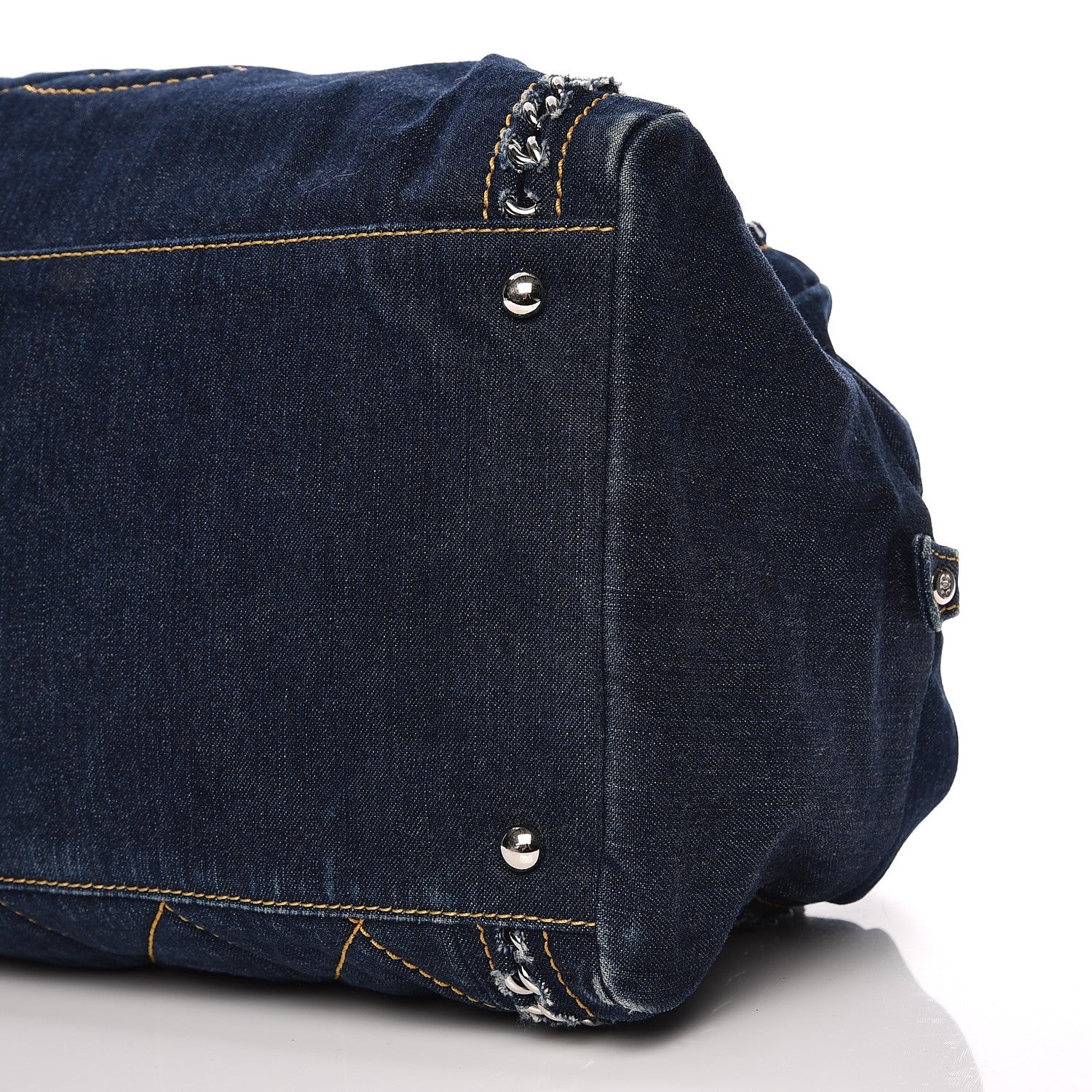 Chanel Denim Luxe Ligne Large Bowler Blue 12 of 12