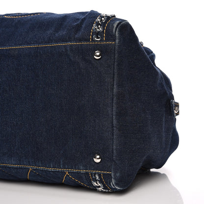 Chanel Denim Luxe Ligne Large Bowler Blue 12 of 12