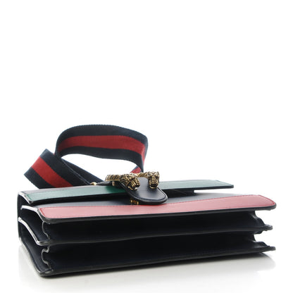 Gucci Moon Calfskin Bamboo Web Medium Dionysus Top Handle Bag Blue Emerald Hibiscus Red 5 of 10