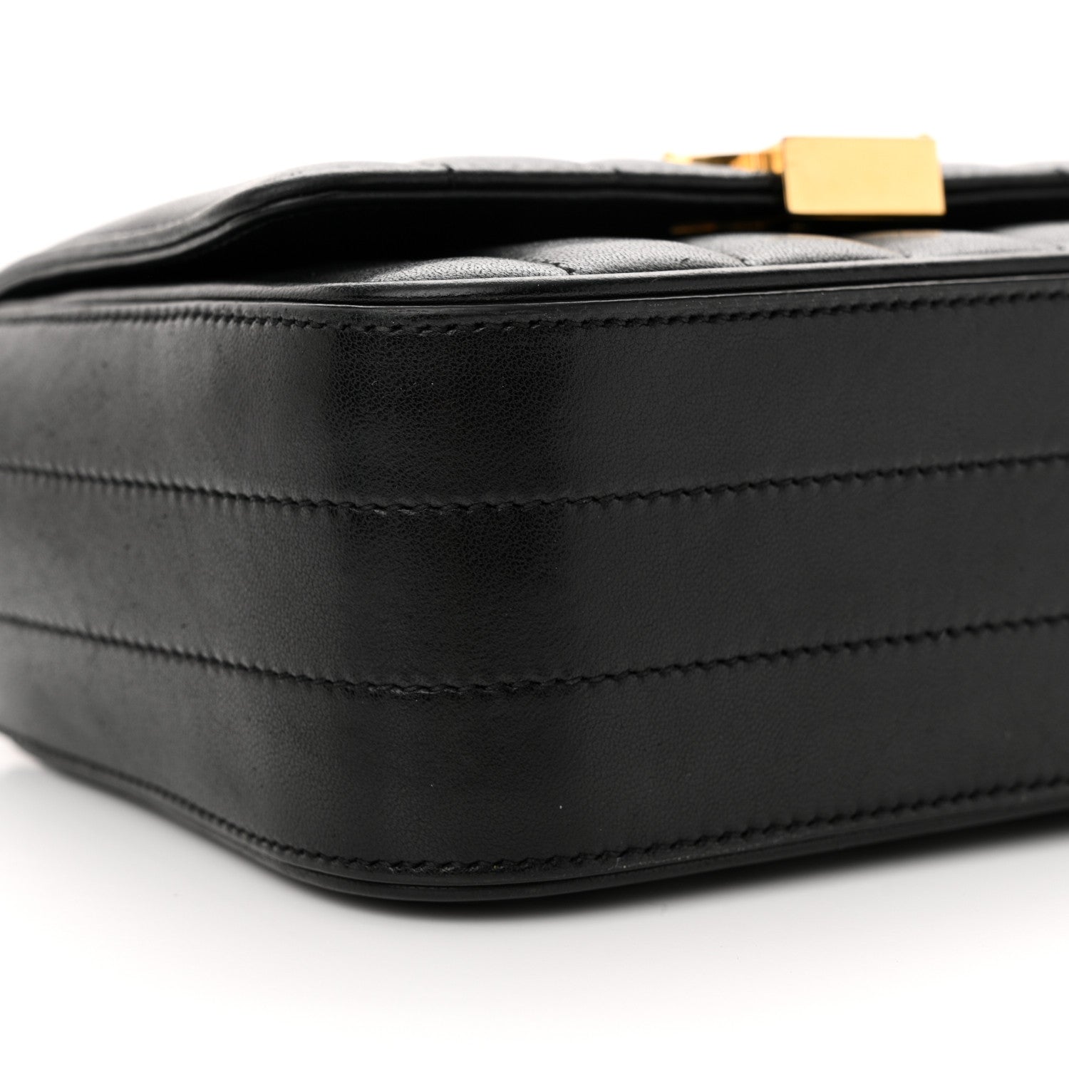 Saint Laurent Lambskin Matelasse Monogram Small Vicky Chain Bag Black 9 of 12