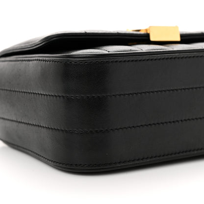 Saint Laurent Lambskin Matelasse Monogram Small Vicky Chain Bag Black 9 of 12