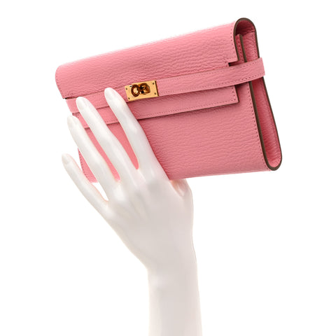 Chevre Mysore Kelly Longue Wallet Rose Confetti