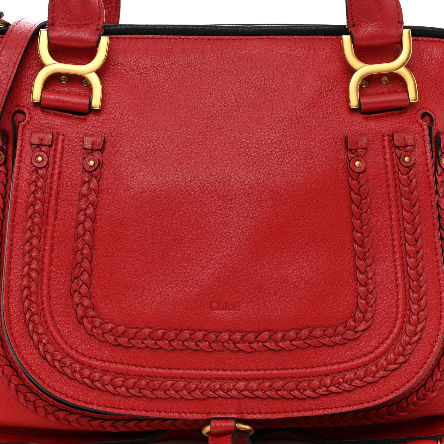 Calfskin Medium Marcie Satchel Red