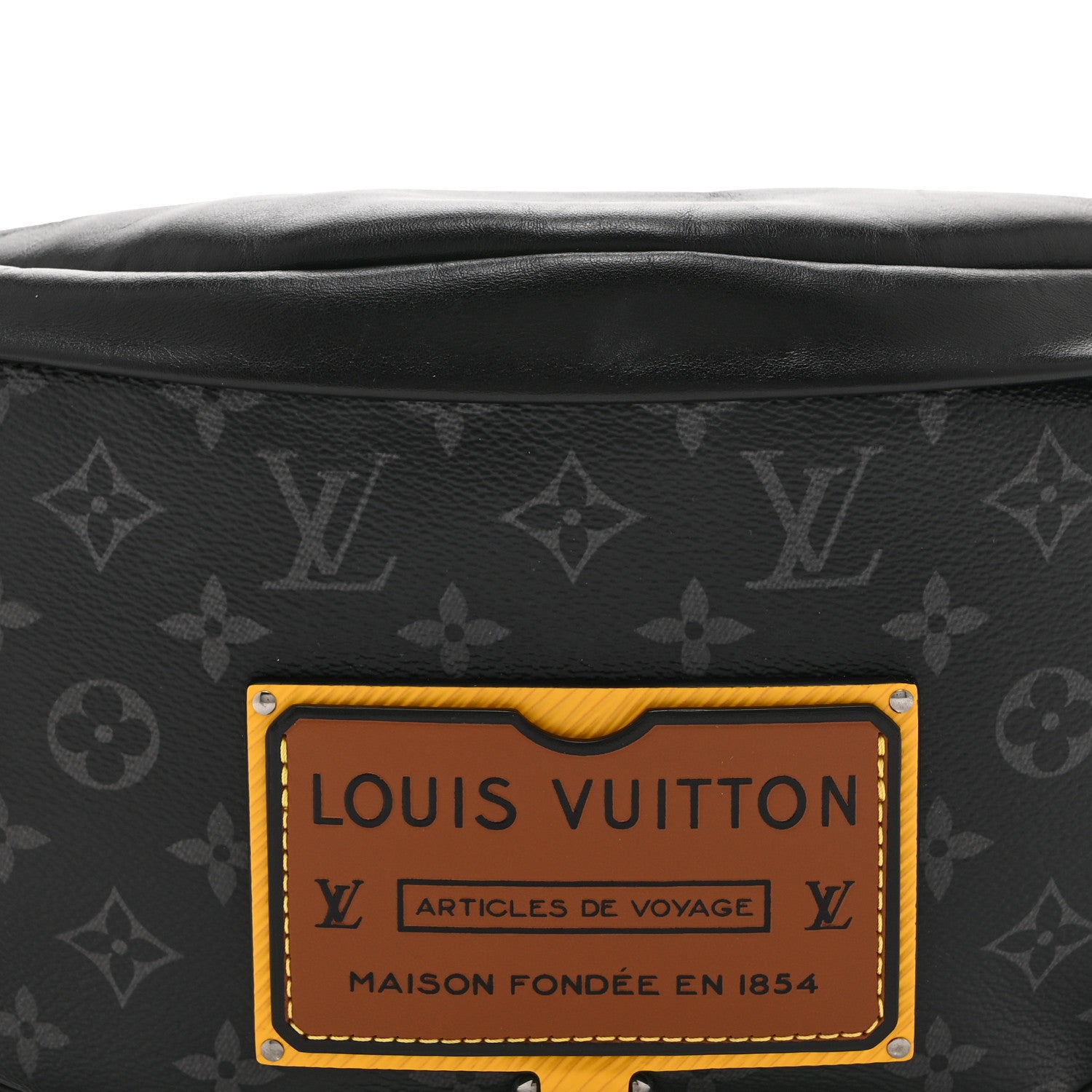 Louis Vuitton Monogram Eclipse Epi Gaston Label Discovery Bumbag Black Savan Yellow 7 of 9