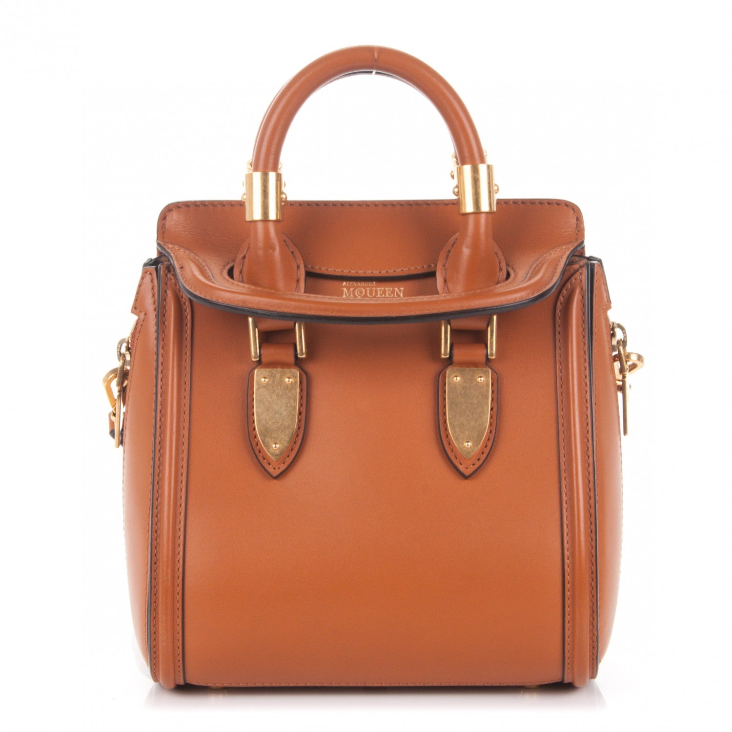 Alexander McQueen Calfskin Mini Heroine Camel 1 of 8