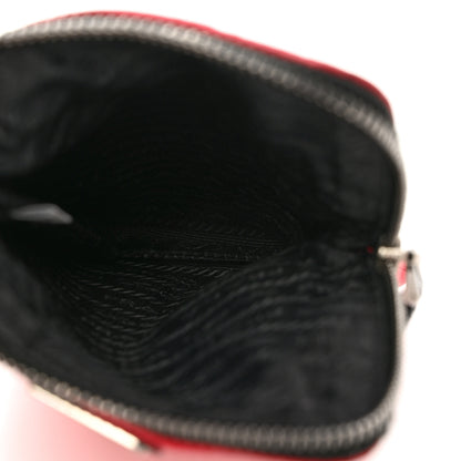 Prada Tessuto Nylon Phone Case Crossbody Rosso Black 6 of 7