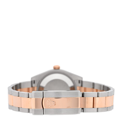 Rolex Stainless Steel 18K Everose Diamond 31mm Oyster Perpetual Datejust Watch Chocolate Roman 178241 3 of 5