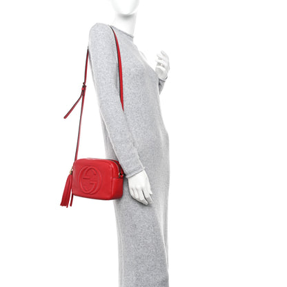 Gucci Pebbled Calfskin Small Soho Disco Bag Tabasco Red 2 of 11
