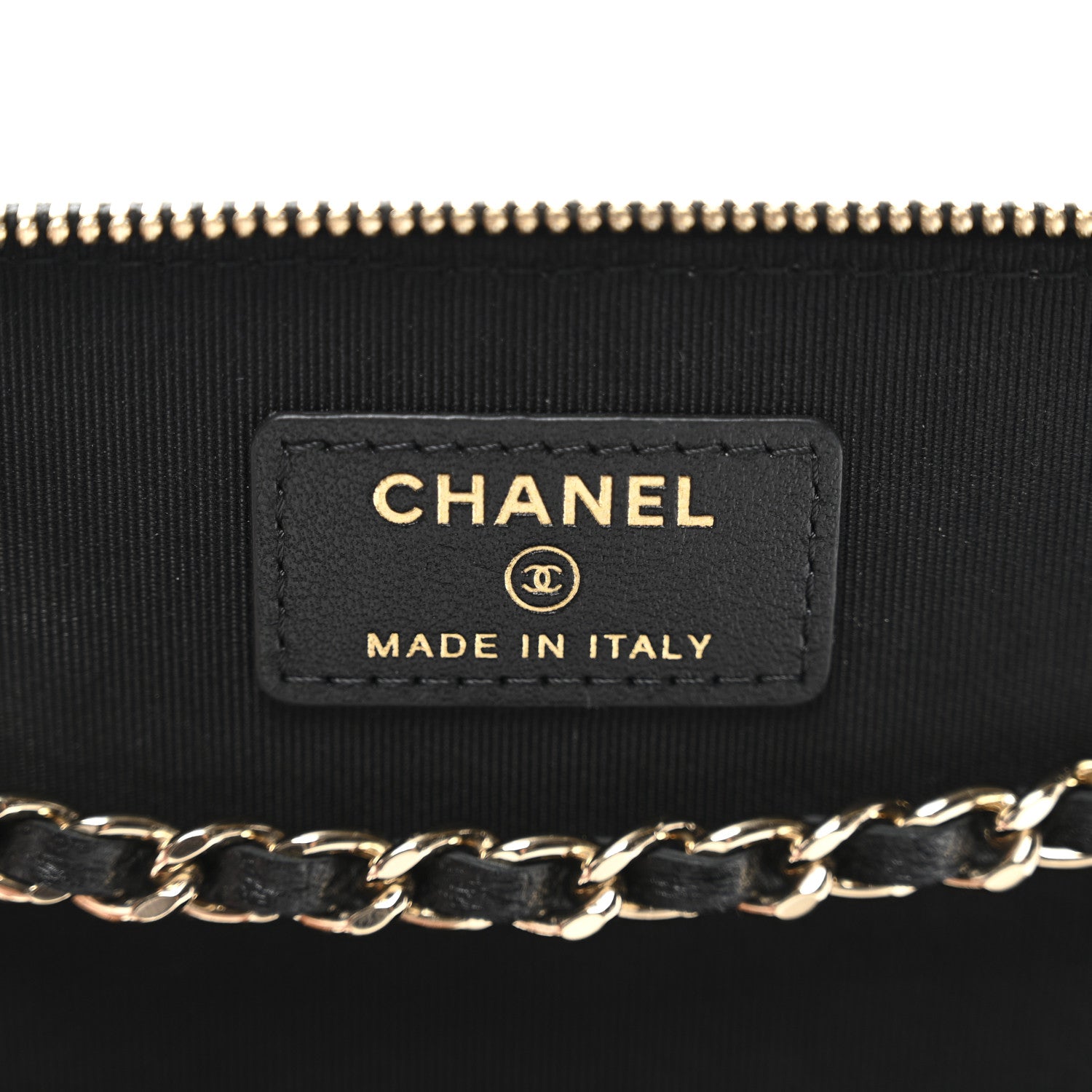 Chanel Lambskin Camellia Embossed Small Vanity Case With Chain Black 6 of 11
