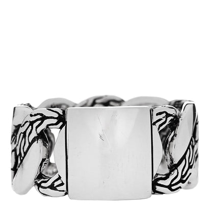 John Hardy Sterling Silver Wide Classic Chain Curb Link Ring 62 10 3 of 4