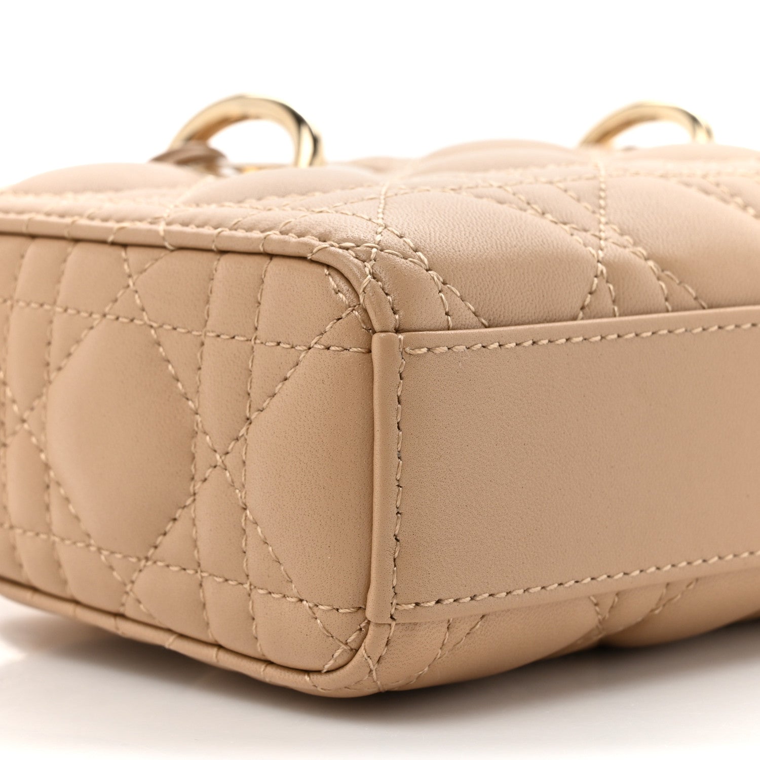 Christian Dior Lambskin Cannage Small Lady D-Joy Biscuit 9 of 14