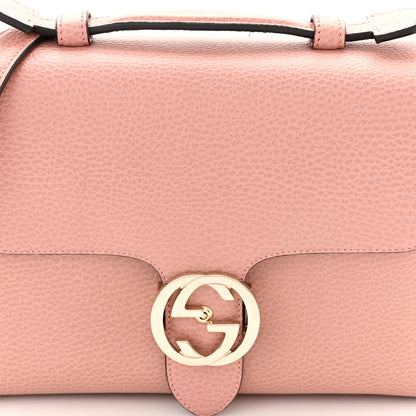 Gucci Dollar Calfskin Interlocking G Top Handle Shoulder Bag Soft Pink 8 of 10